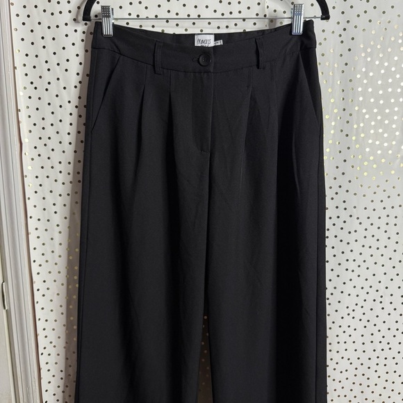 Princess Polly Black Wide-Leg Dress Pants - Picture 3 of 9